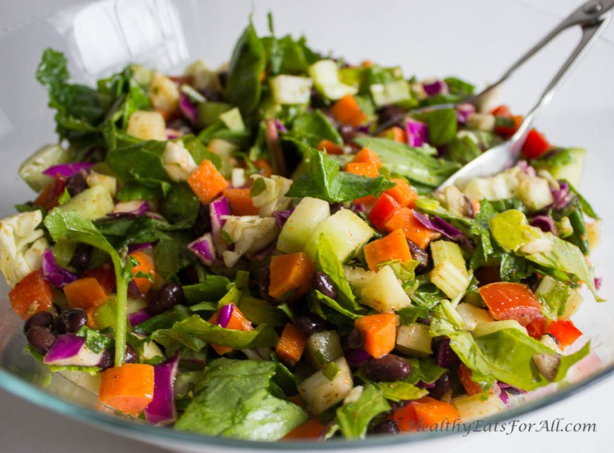 Black Bean Chaat Salad-7