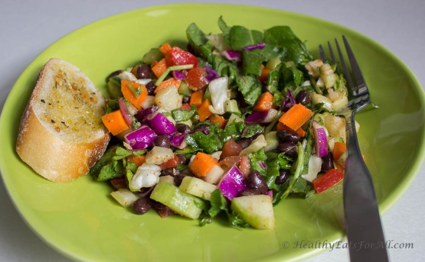 Black Bean Chaat Salad-8