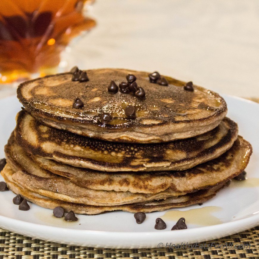 Chocolate Chip Protein Pancakes-19