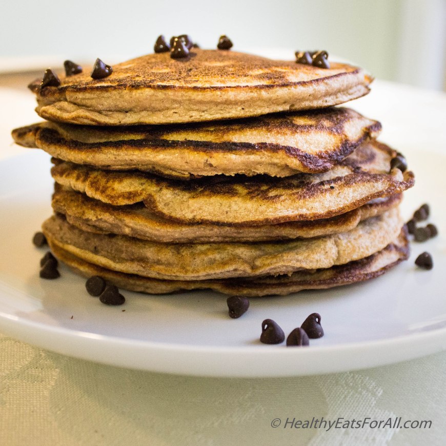 Chocolate Chip Protein Pancakes-21
