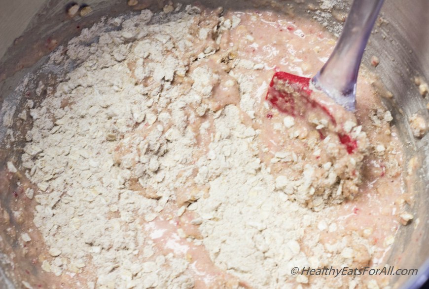 Strawberry Oatmeal Yogurt Muffins-12