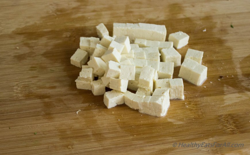 Vegan Zucchini Spaghetti with Mushroom Tofu Sauce-11