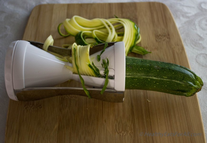 Vegan Zucchini Spaghetti with Mushroom Tofu Sauce-6