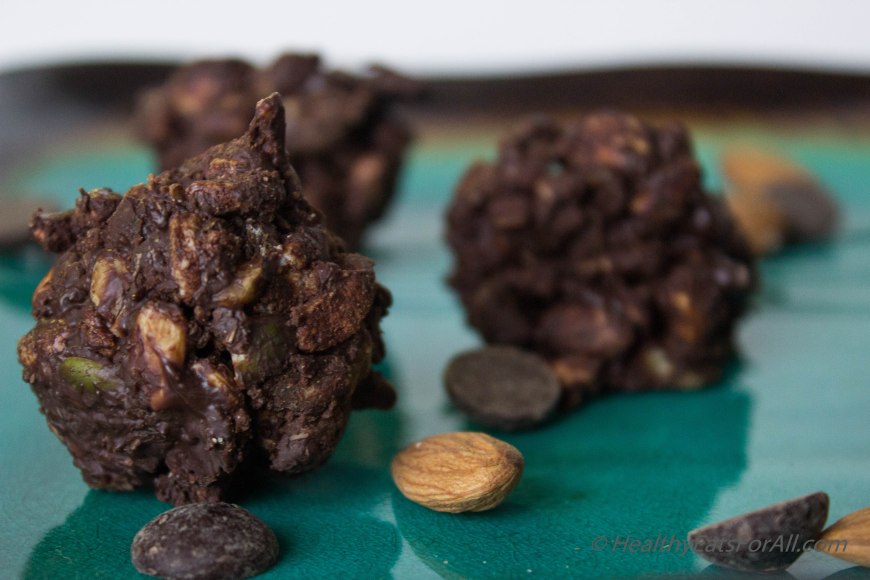 Chocolate Nut Clusters-5