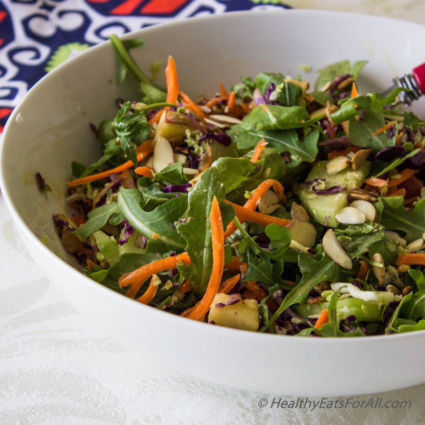 Super Green Salad with Spicy Peanut Dressing-5a